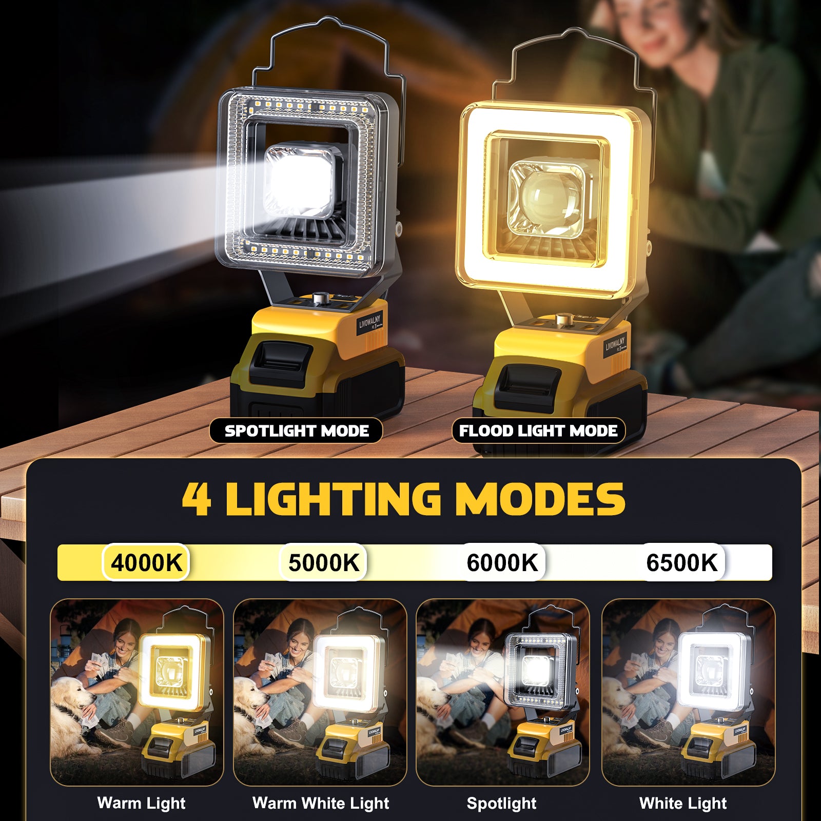 Dewalt cordless flood light sale