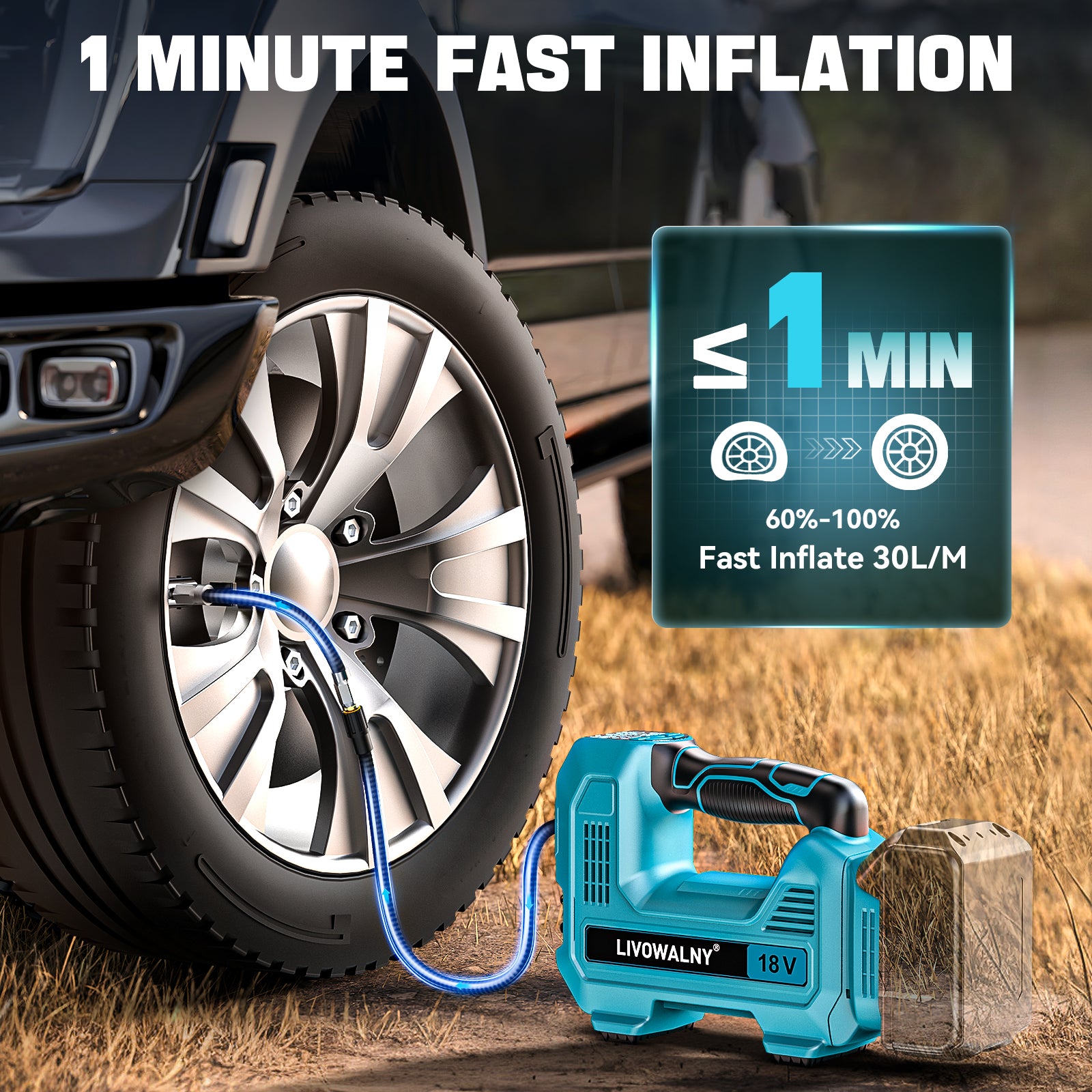 portable air pump for tires