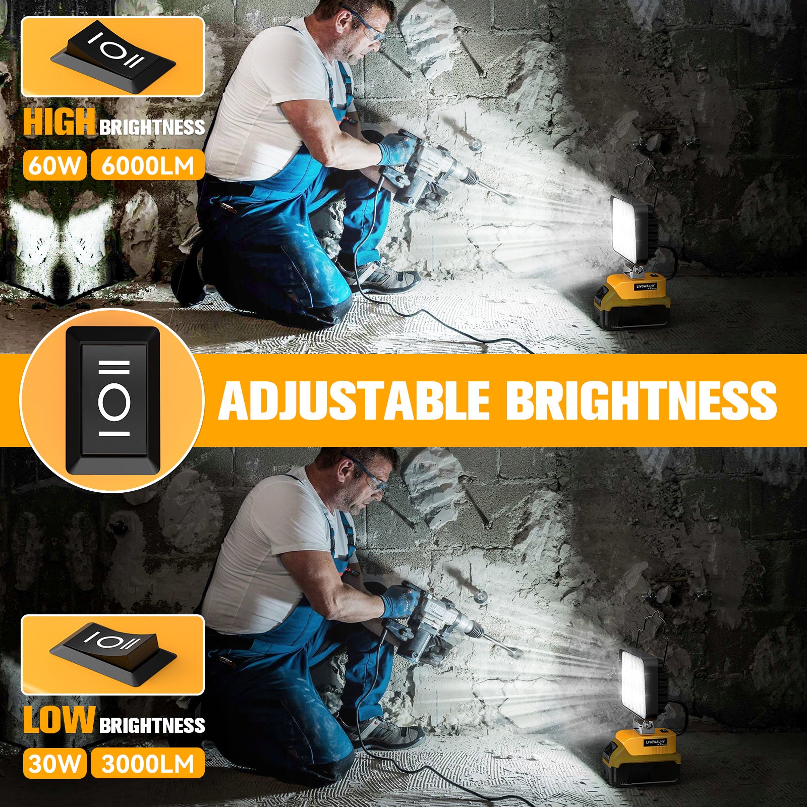 portable construction lights