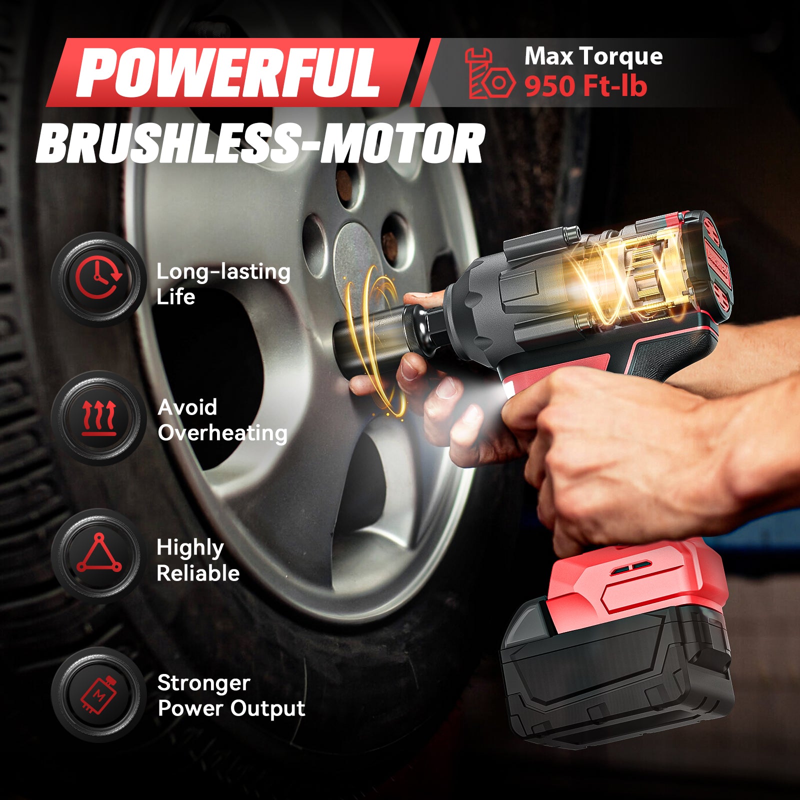 cordless impact wrench for lug nuts